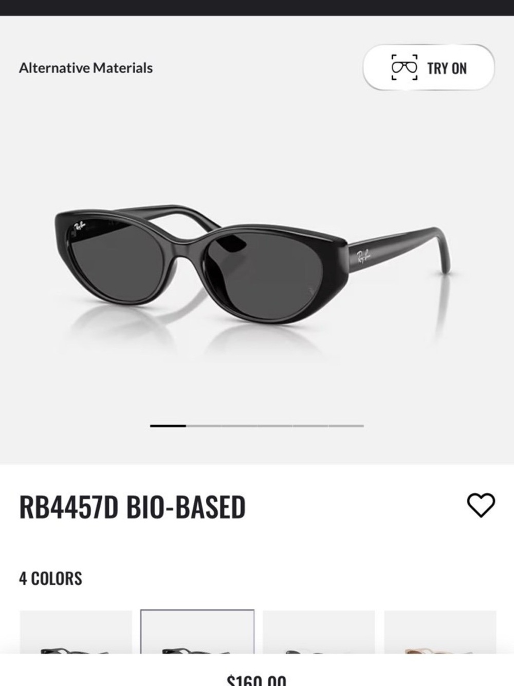 Ray-Ban Black Cat-Eye Sunglasses with Dark Lenses